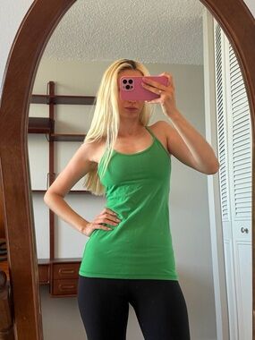 lululemon athletica Green Slim Spaghetti-Strap Tank